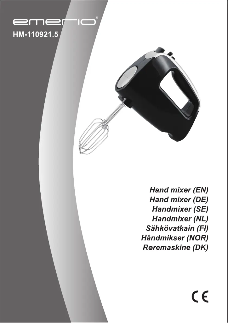 Page n°1 - Manuel utilisateur Emerio HM-110921