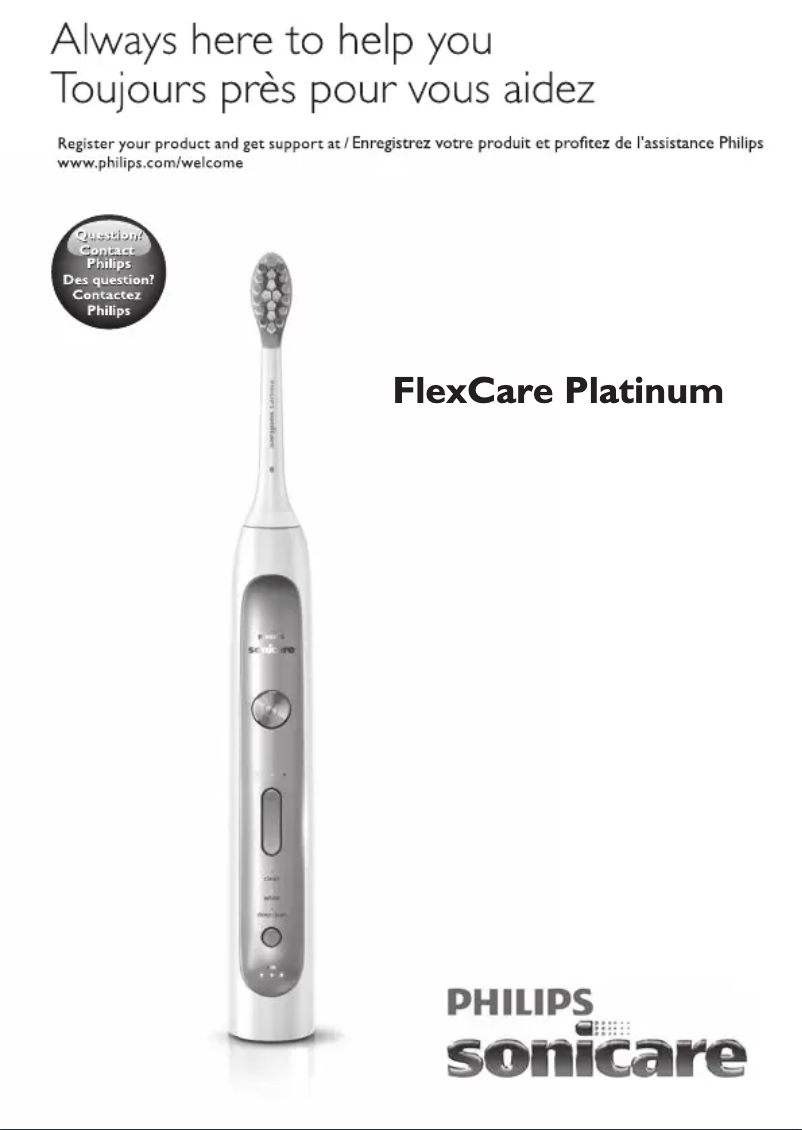 Page n°1 - Manuel utilisateur Philips Sonicare FlexCare Platinum HX9142