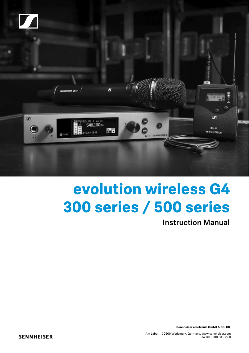 Page n°1 - Manuel utilisateur Sennheiser EW 500 G4