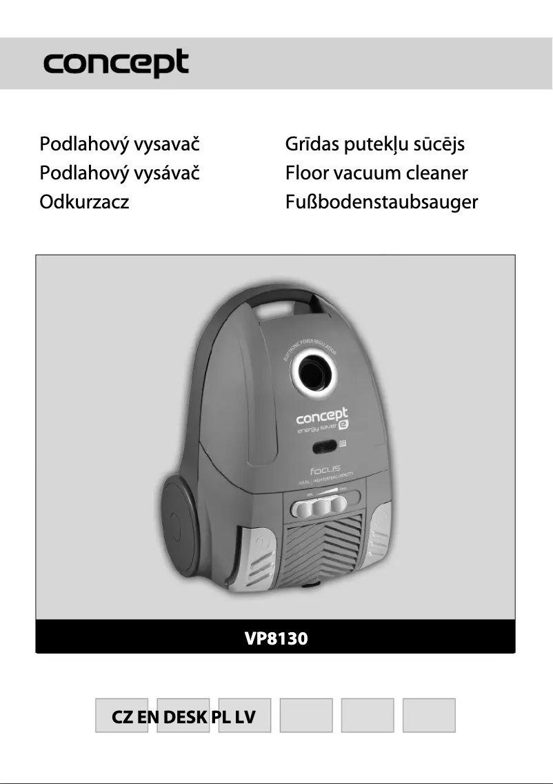 Image de la première page du manuel de l'appareil VP-8132