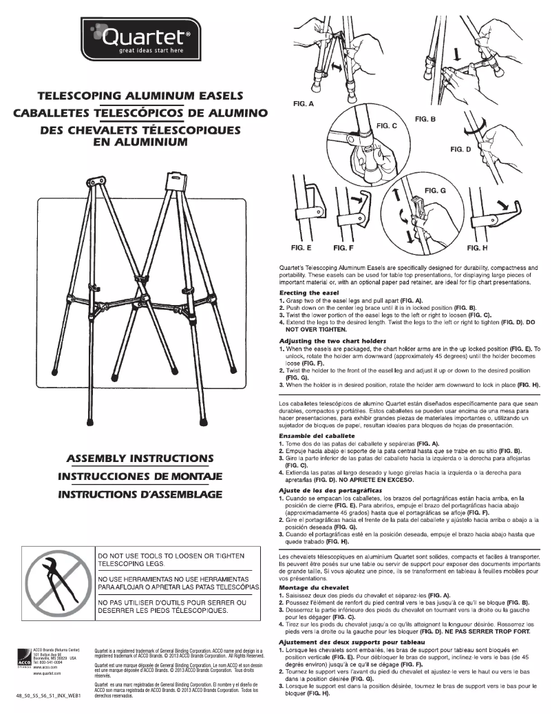 Page 1 de la notice Manuel utilisateur Quartet 56E