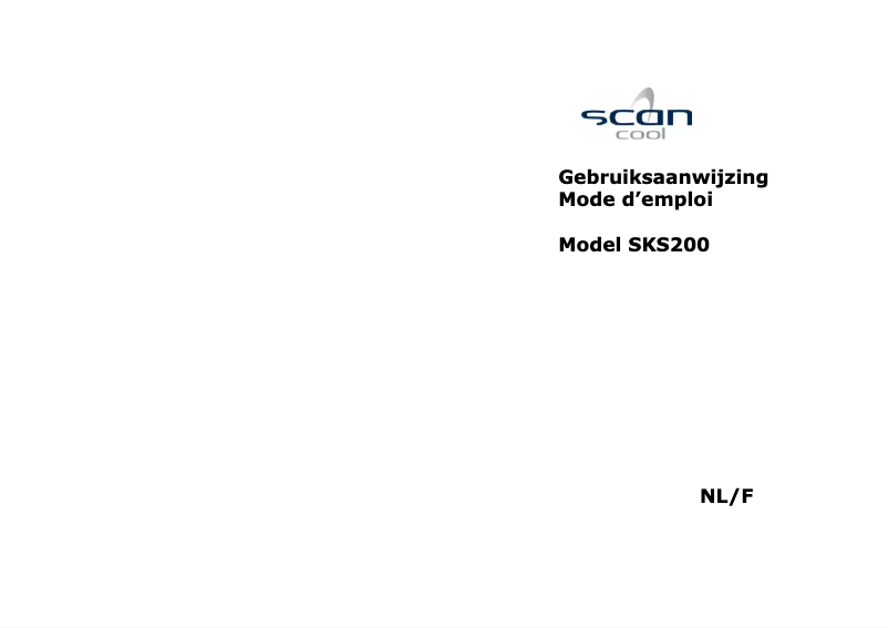 Page n°1 - Manuel utilisateur Scancool SKS200A++
