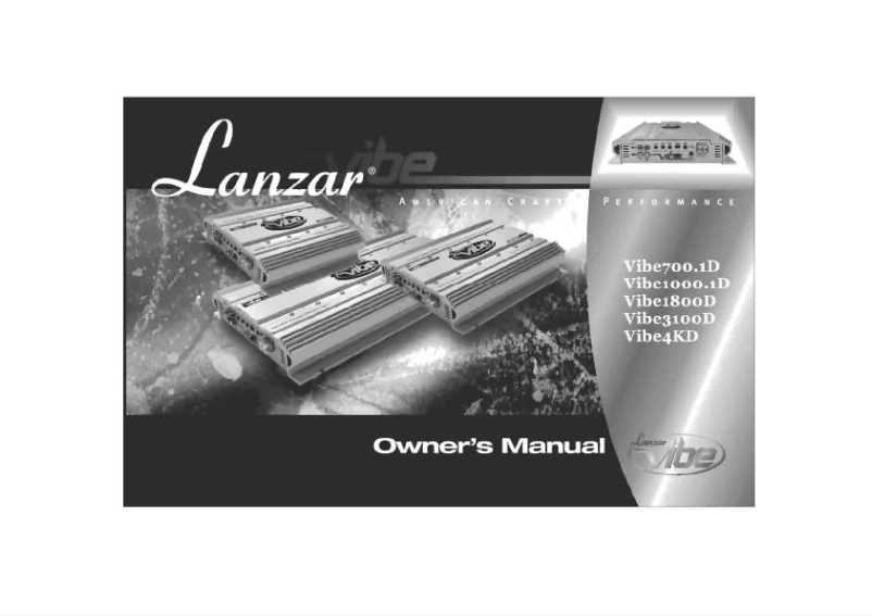 Page n°1 - Manuel utilisateur Lanzar VIBE 4KD