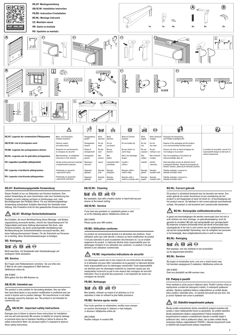 Image de la première page du manuel de l'appareil IAN 314845