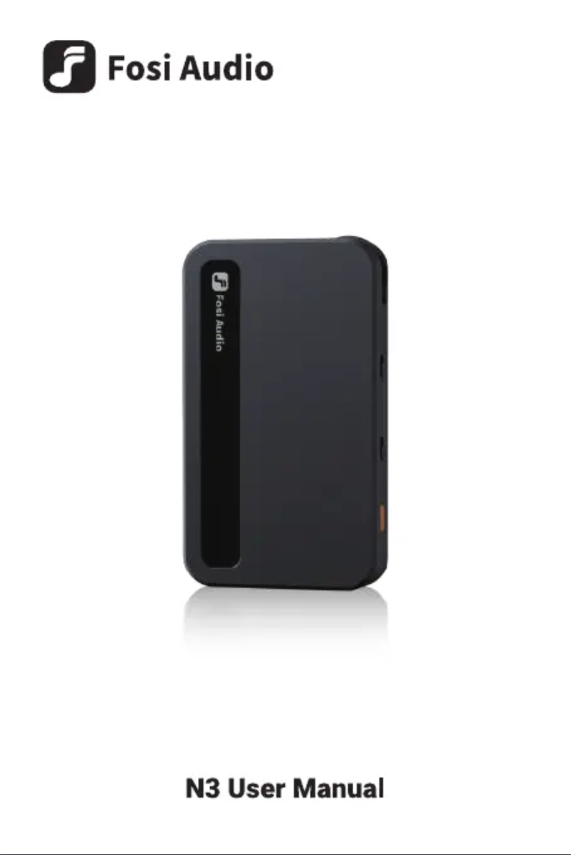 Página 1 del manual Manual de usuario Fosi Audio N3
