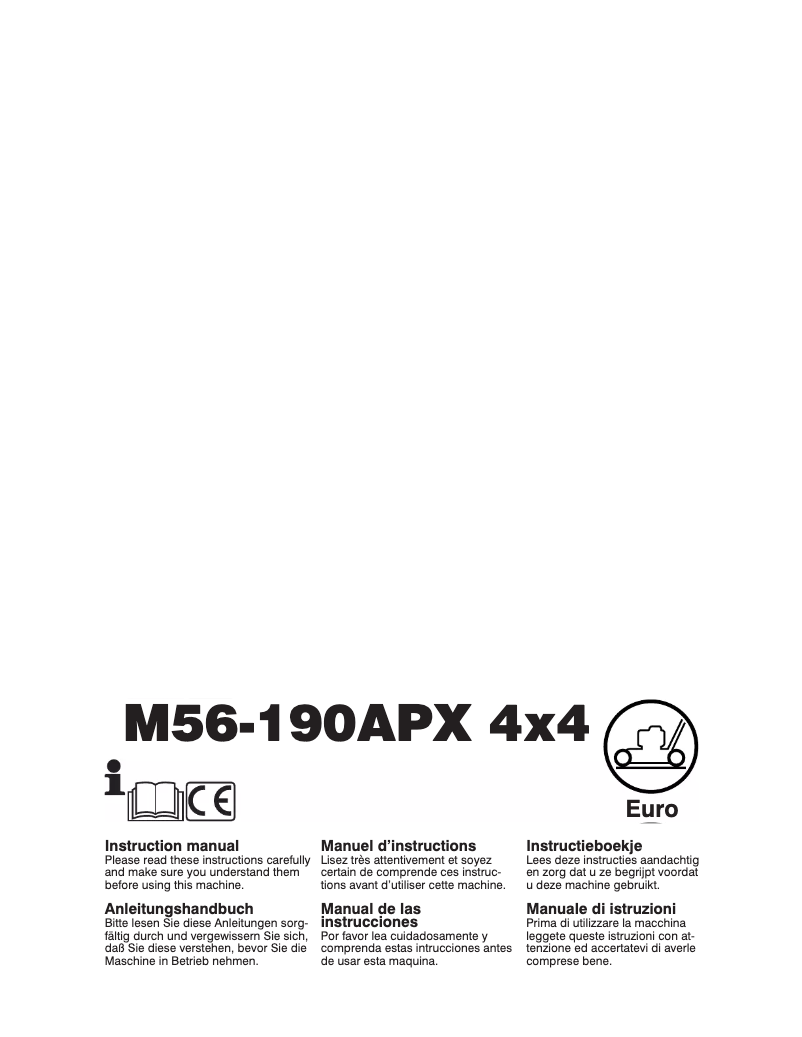 Page 1 de la notice Manuel utilisateur McCulloch M56-190APX 4x4