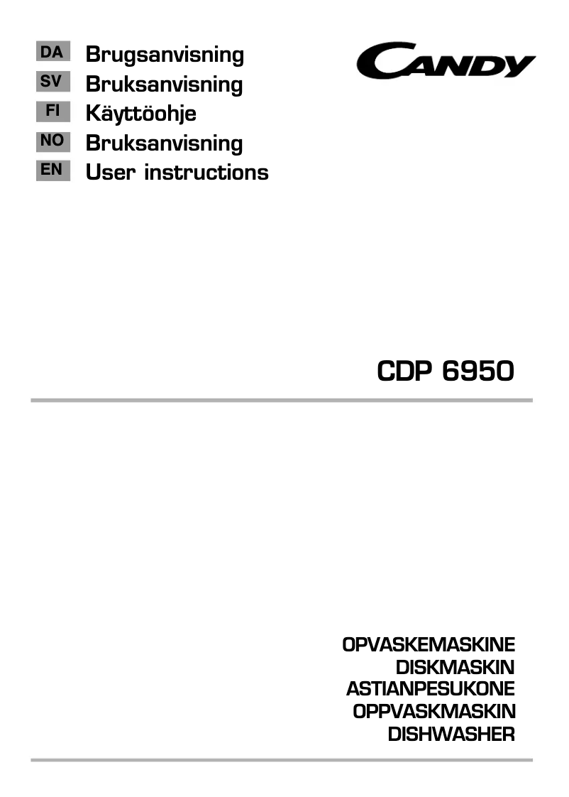 Image de la première page du manuel de l'appareil CDP 6950