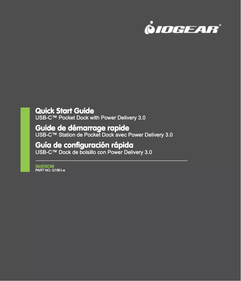 Image de la première page du manuel de l'appareil GUD3C08