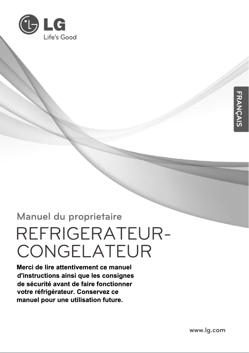Page 1 de la notice Manuel utilisateur LG GRD-6813WH