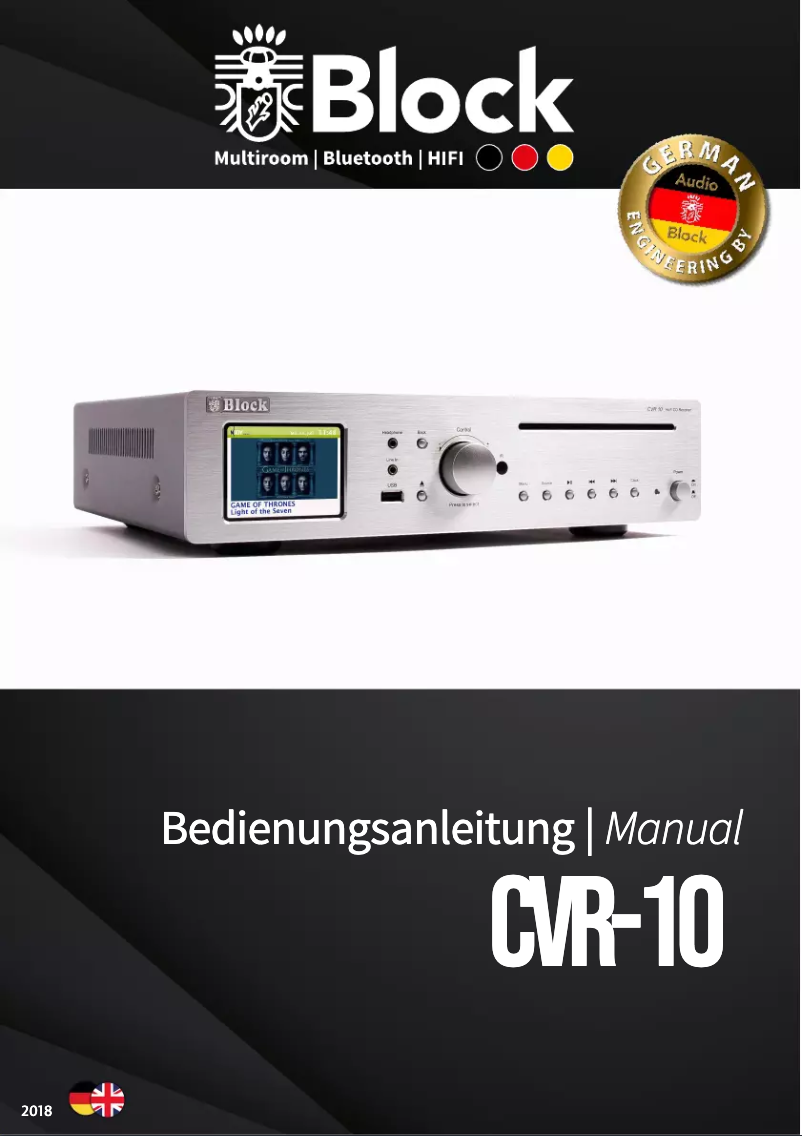 Image de la première page du manuel de l'appareil CVR-10