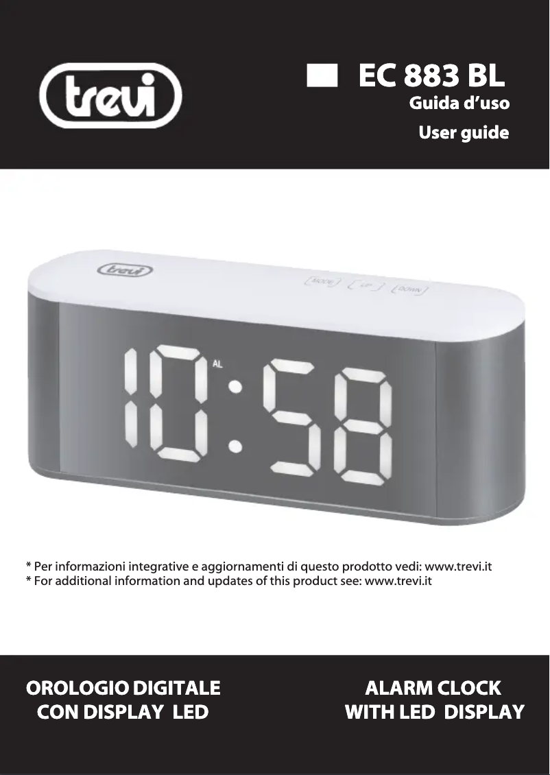 Page 1 de la notice Manuel utilisateur Trevi EC 883 BL