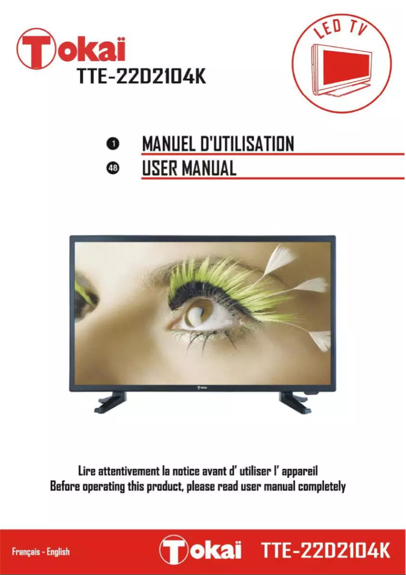 Page n°1 - Manuel utilisateur Tokaï TTE-22D2104K