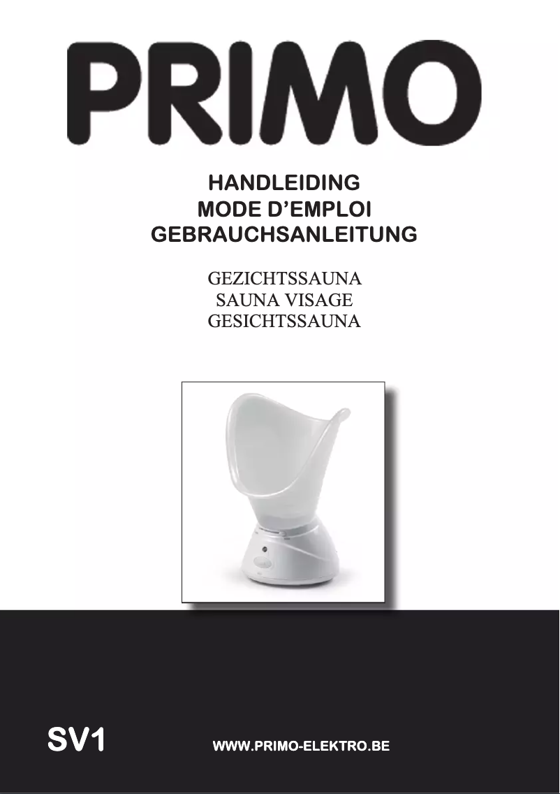 Page 1 de la notice Manuel utilisateur Primo SV1