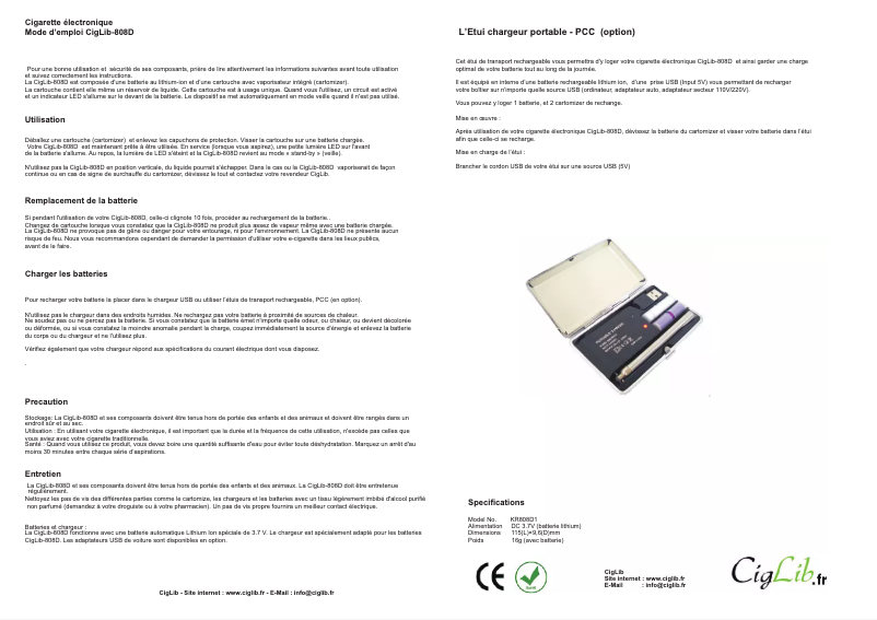 Image de la première page du manuel de l'appareil 808-D