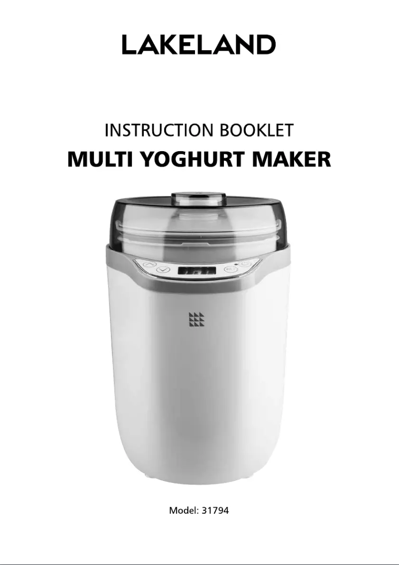 Page 1 de la notice Manuel utilisateur Lakeland 31794