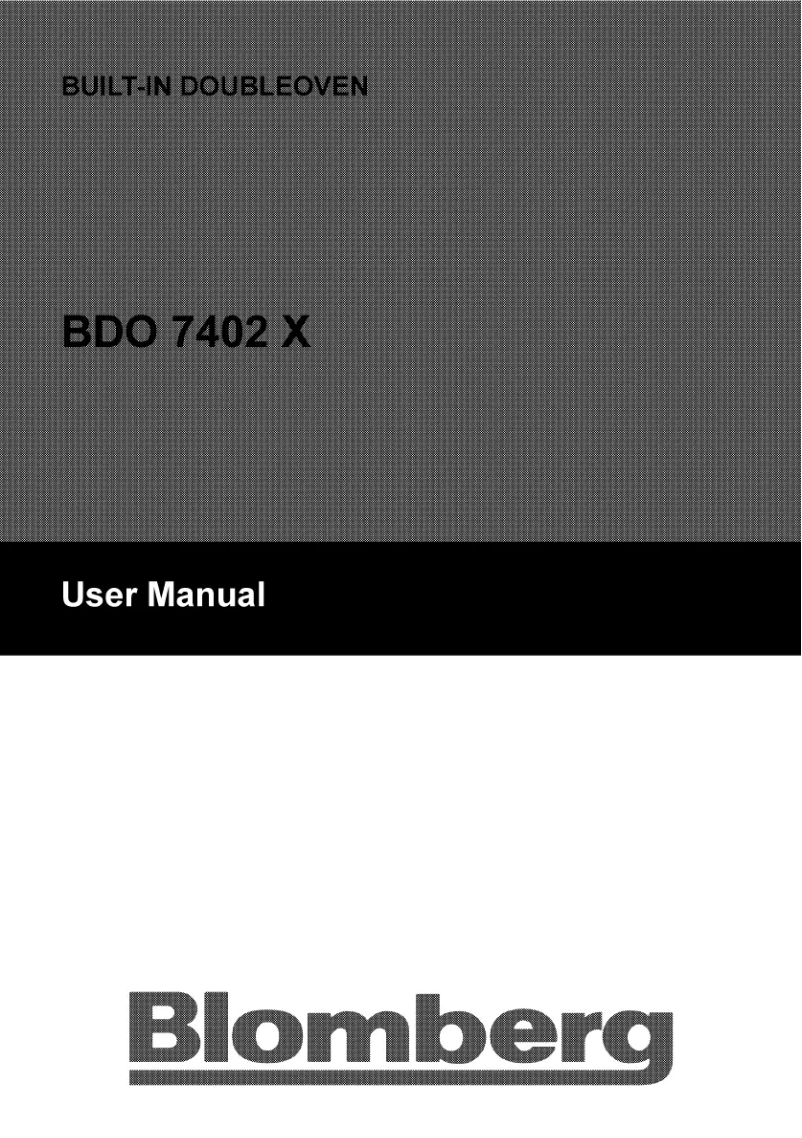 Image de la première page du manuel de l'appareil BDO 7402 X