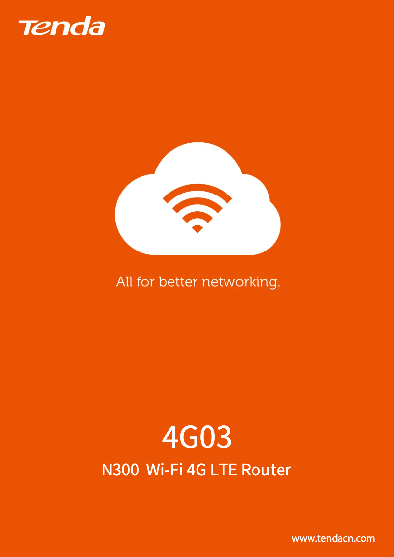 Página 1 del manual Ficha técnica Tenda 4G03