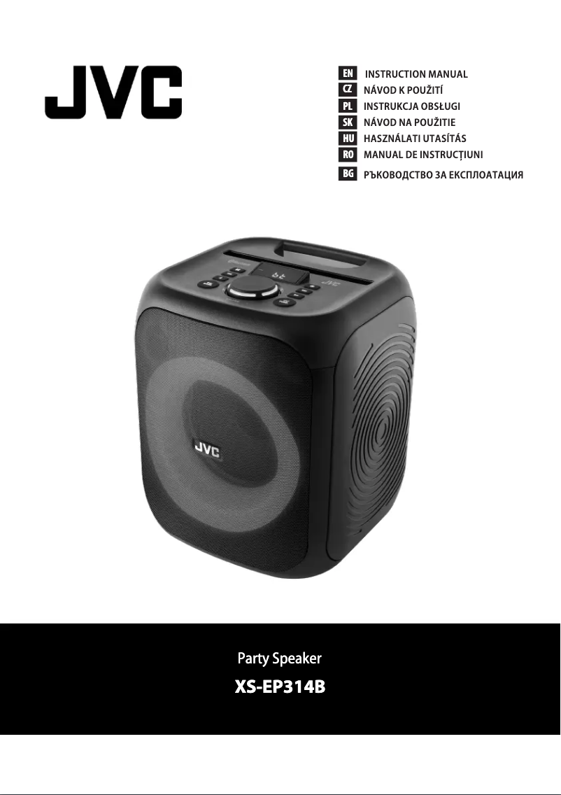 Page 1 de la notice Manuel utilisateur JVC XS-EP314B