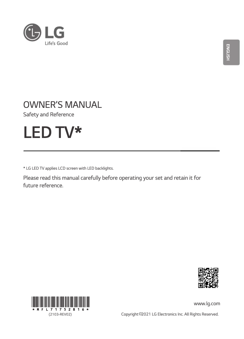 Page n°1 - Manuel utilisateur LG 86UP8050PVA
