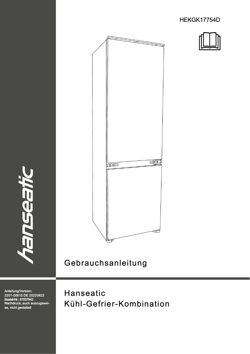 Página 1 del manual Manual de usuario Hanseatic HEKGK17754D