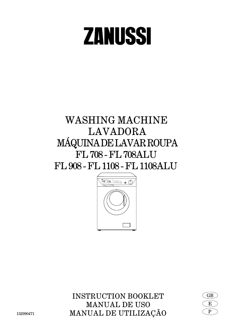 Page 1 de la notice Manuel utilisateur Zanussi FL 1108 ALU