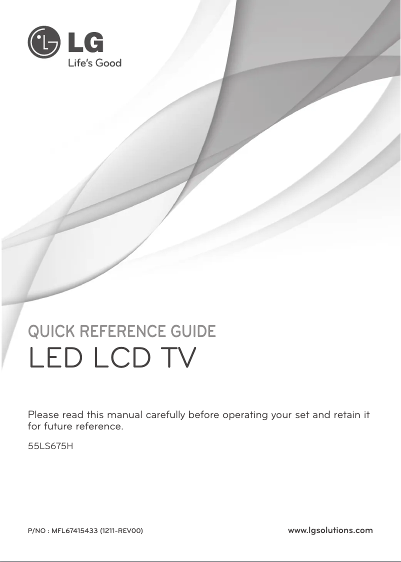 Page 1 de la notice Manuel utilisateur LG 55LS675H