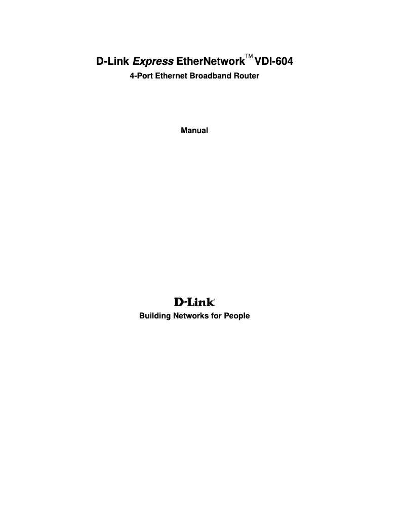 Image de la première page du manuel de l'appareil VDI-604