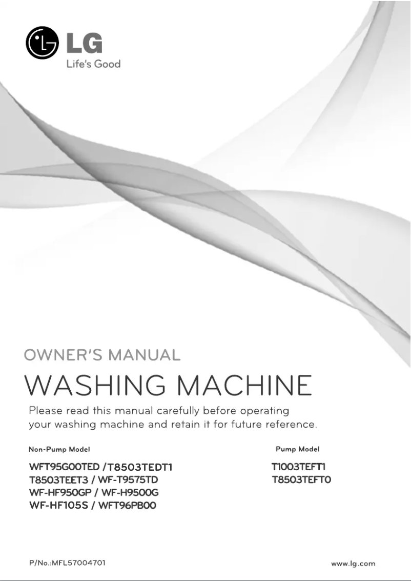 Página 1 del manual Manual de usuario LG WF-HF105S