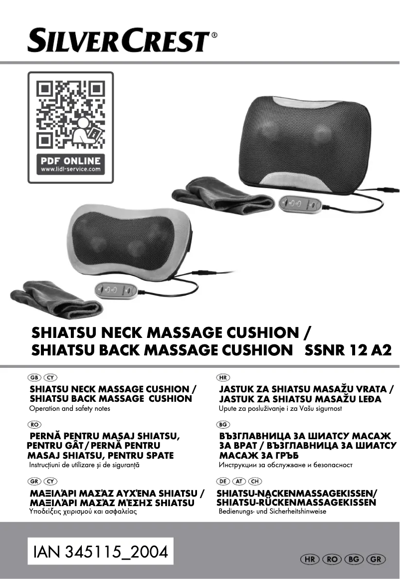 Page 1 de la notice Manuel utilisateur SilverCrest SSNR 12 A2