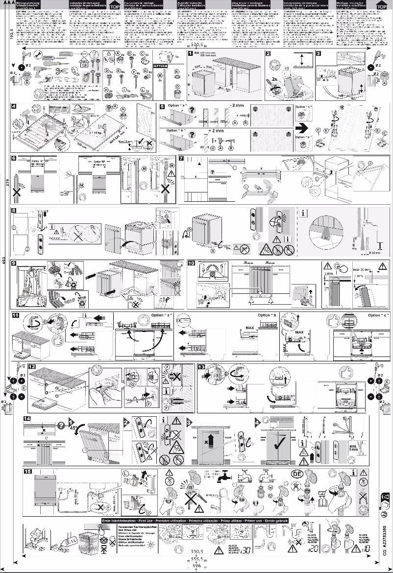 Page 1 de la notice Guide d'installation AEG FSE52607P