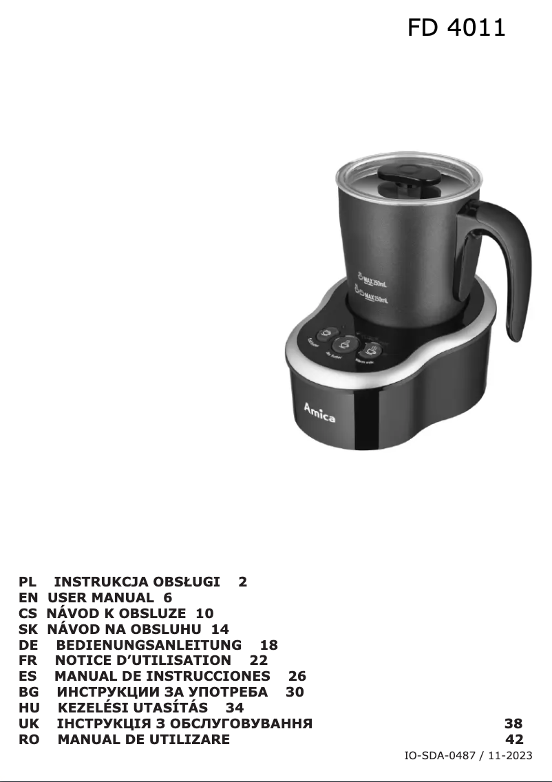 Página 1 del manual Manual de usuario Amica FD 4011