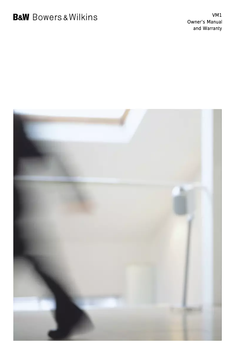Page 1 de la notice Manuel utilisateur Bowers & Wilkins VM1
