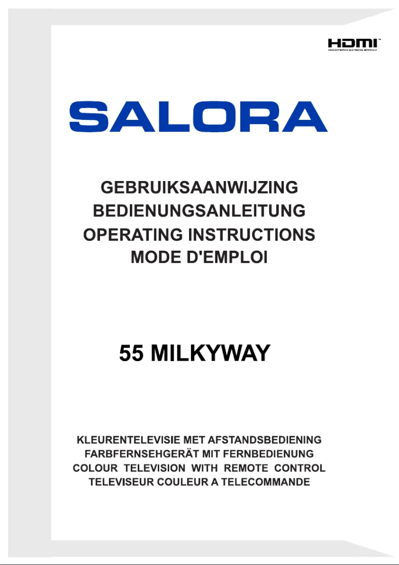 Page 1 de la notice Manuel utilisateur Salora 55 MILKYWAY