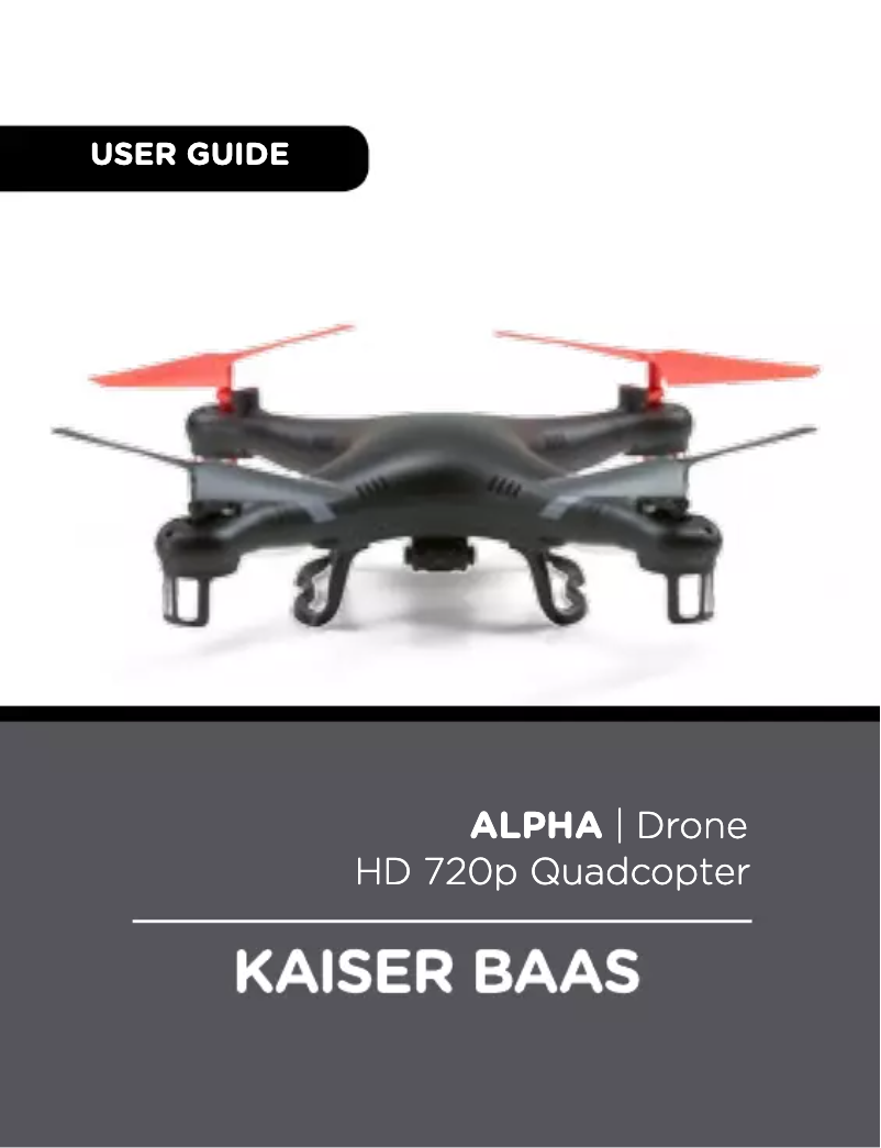 Page n°1 - Manuel utilisateur Kaiser Baas Alpha Drone