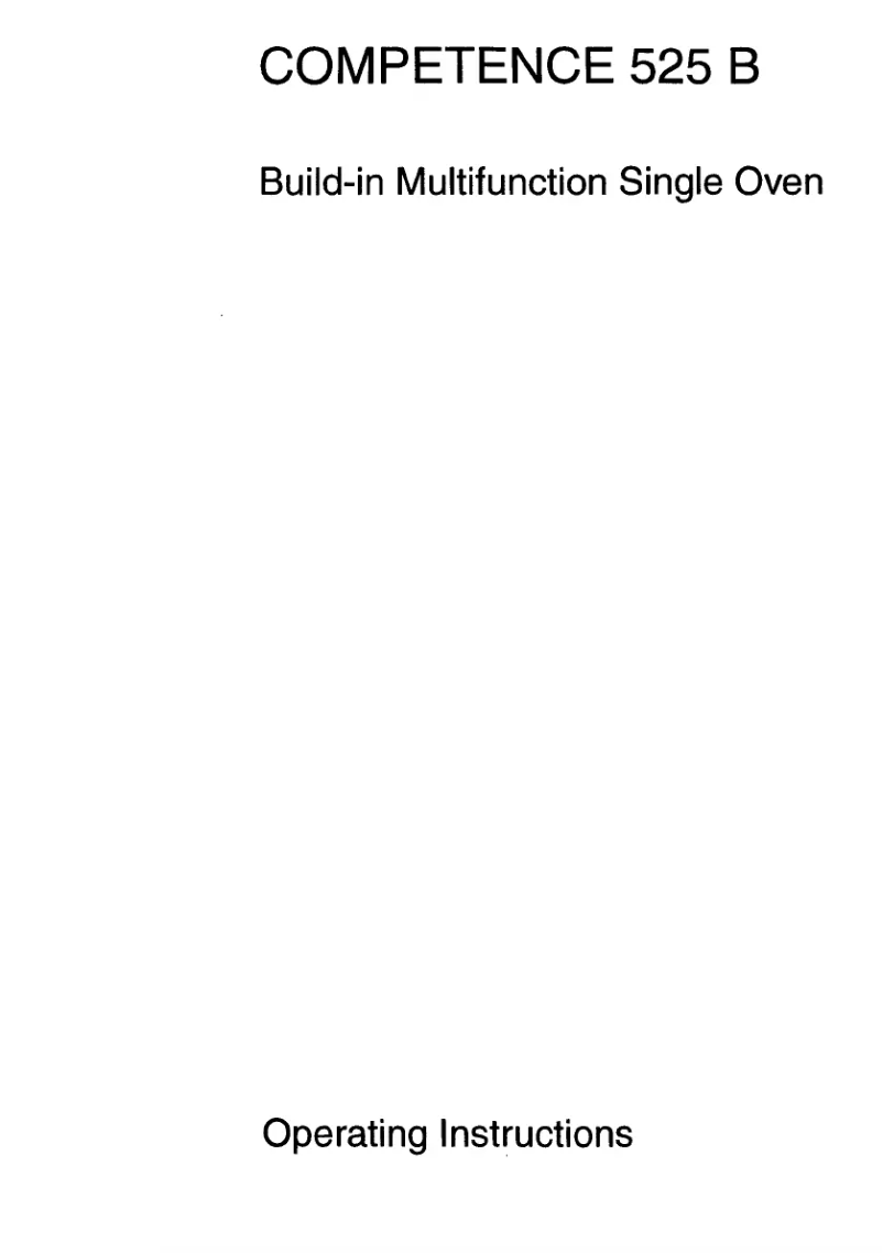 Page 1 de la notice Manuel utilisateur AEG Competence 525B W