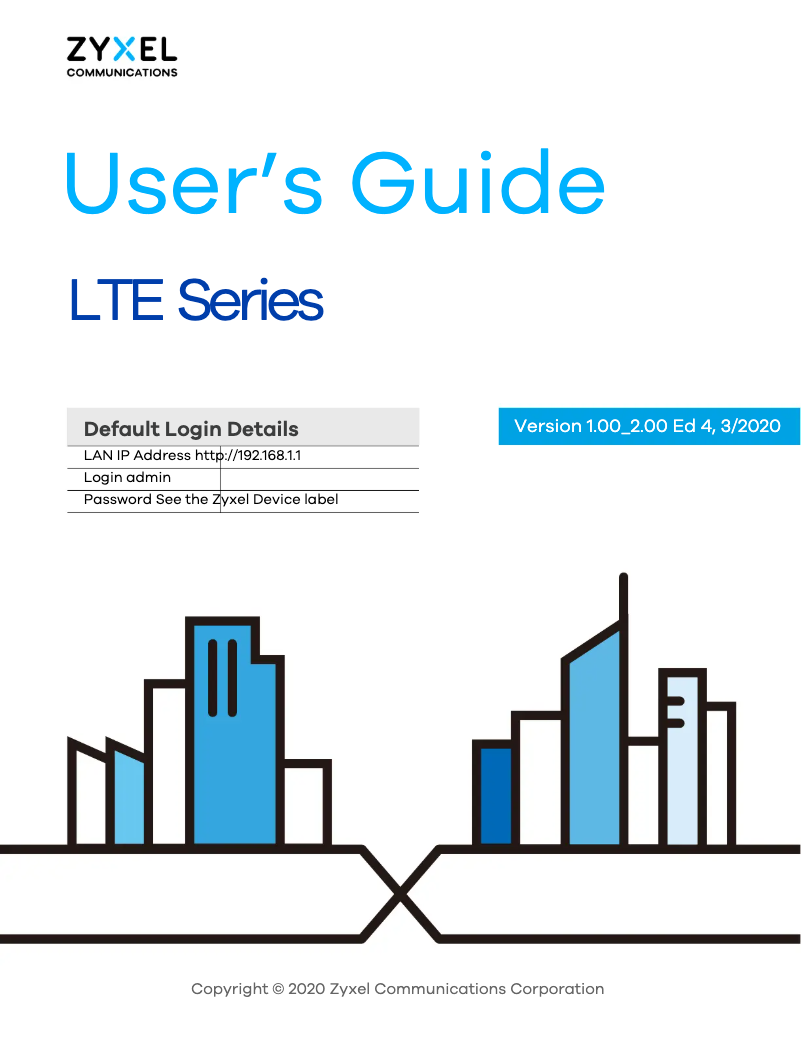 Imagen de la primera página del manual del dispositivo LTE7480-M804