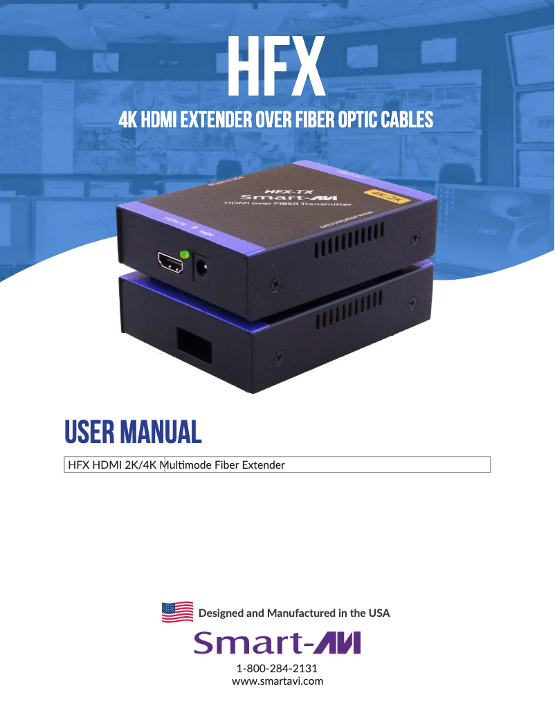 Page 1 de la notice Manuel utilisateur Smart-AVI HFX