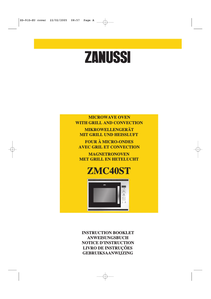 Página 1 del manual Manual de usuario Zanussi ZMC 40 stn