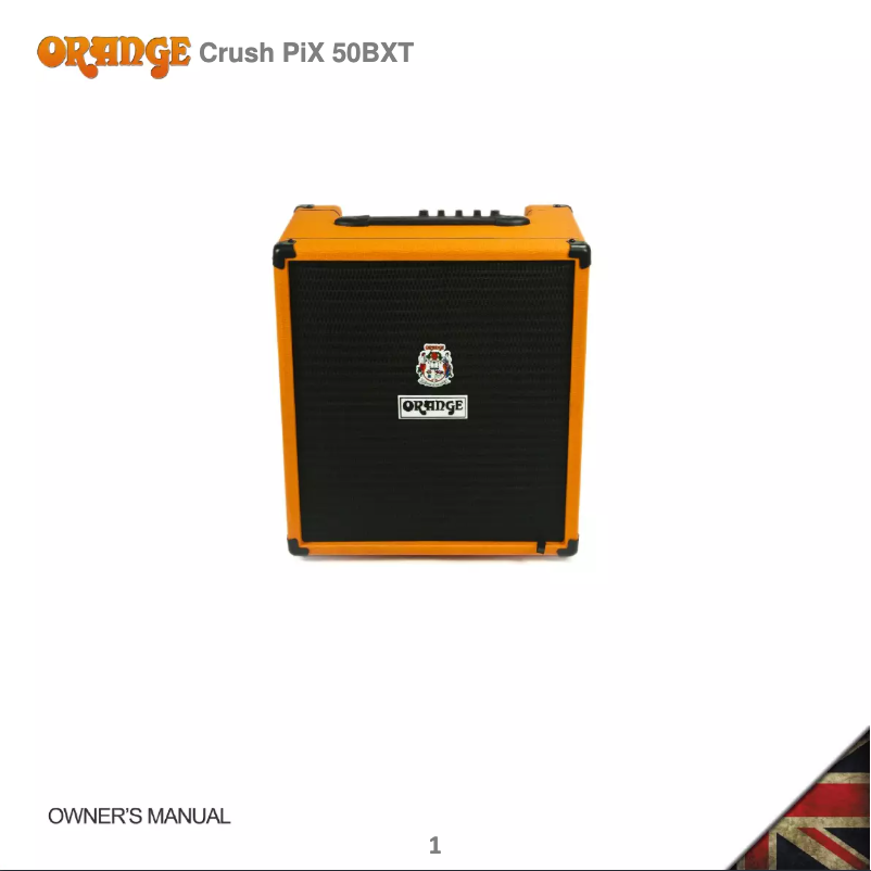 Image de la première page du manuel de l'appareil Crush PiX 50BXT