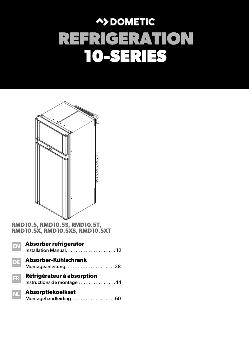 Page 1 de la notice Manuel utilisateur Dometic RMD10.5XS
