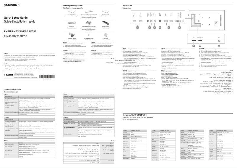 Page n°1 - Guide d'installation Samsung PH49F
