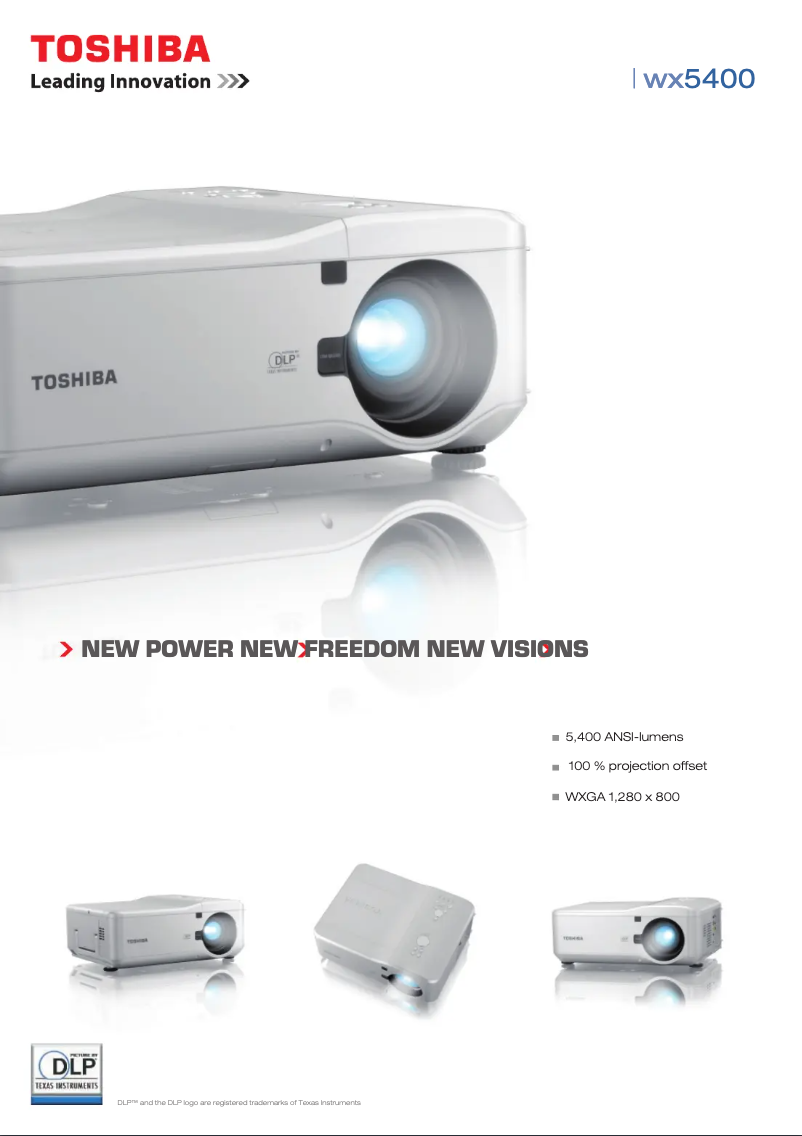 Page 1 de la notice Manuel utilisateur Toshiba wx5400