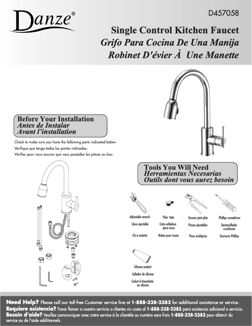 Page 1 de la notice Manuel utilisateur Danze D457058