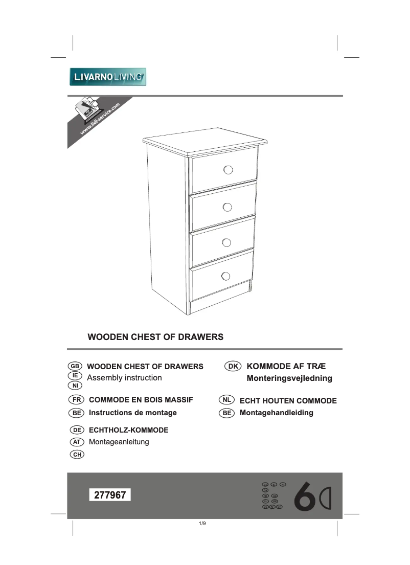 Page 1 de la notice Manuel utilisateur Livarno Lux IAN 277967