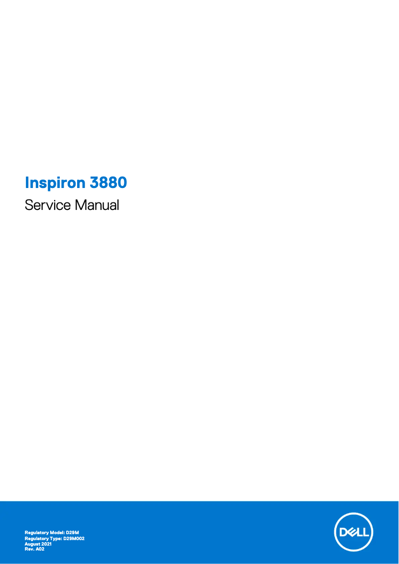 Image de la première page du manuel de l'appareil Inspiron 3880