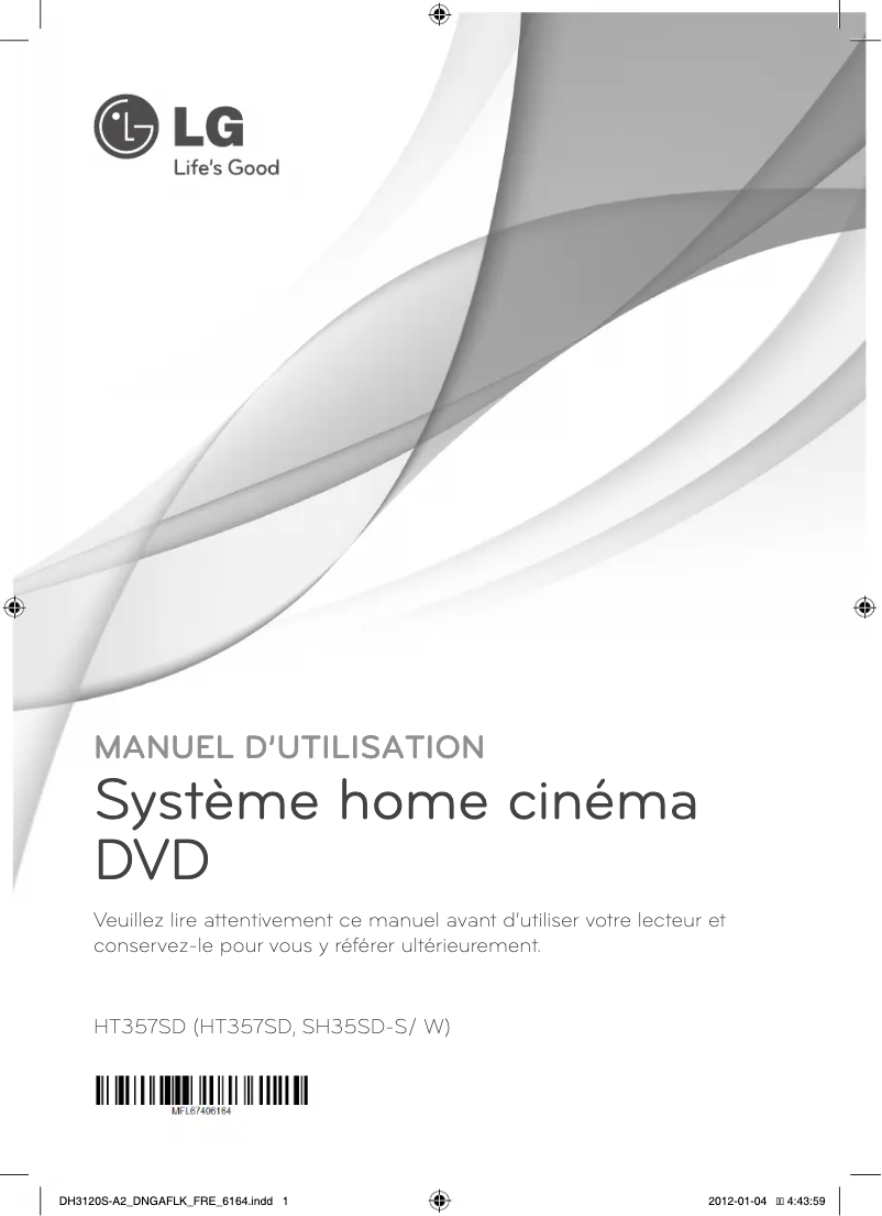 Page n°1 - Manuel utilisateur LG HT357SD