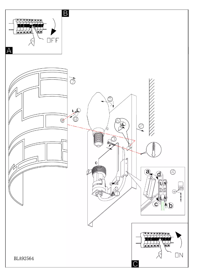 Page 1 de la notice Manuel utilisateur Eglo Bayman