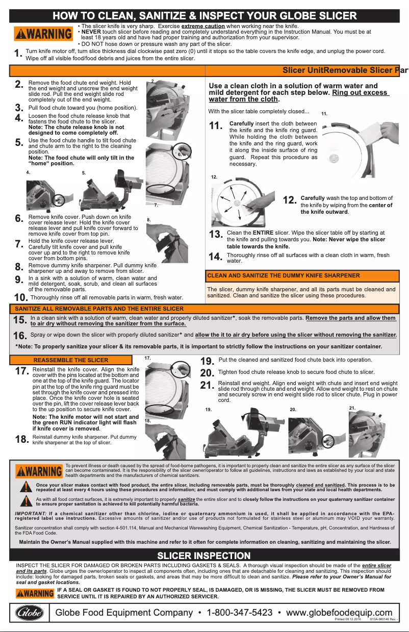 Page n°1 - Manuel utilisateur Globe SG13-05