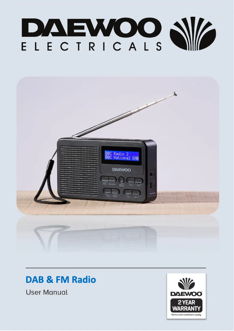 Page n°1 - Manuel utilisateur Daewoo AVS1399