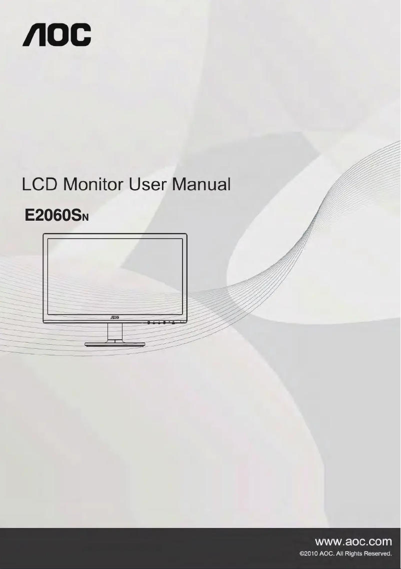 Page n°1 - Manuel utilisateur AOC E2060SN